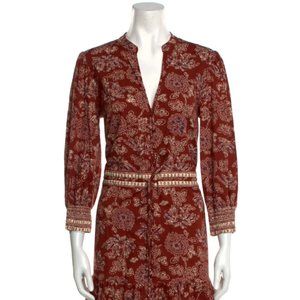 Veronica Beard Floral Print Midi Length Dress